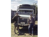 1968 : (L-R) August Jenny & Blythe Osborne with ZSM 667 Land Rover Foward Control (FCLR).